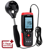 ILAN-273 Professional Anemometer Datalogger Wind Speed Velocity Meter Air Flow CFM CMM Air Volume Wind Direction Temperature Humidity Measurement Digital Tester Gauge with MAX / MIN / AVG Value, Data Hold, and Backlight - Instrulife