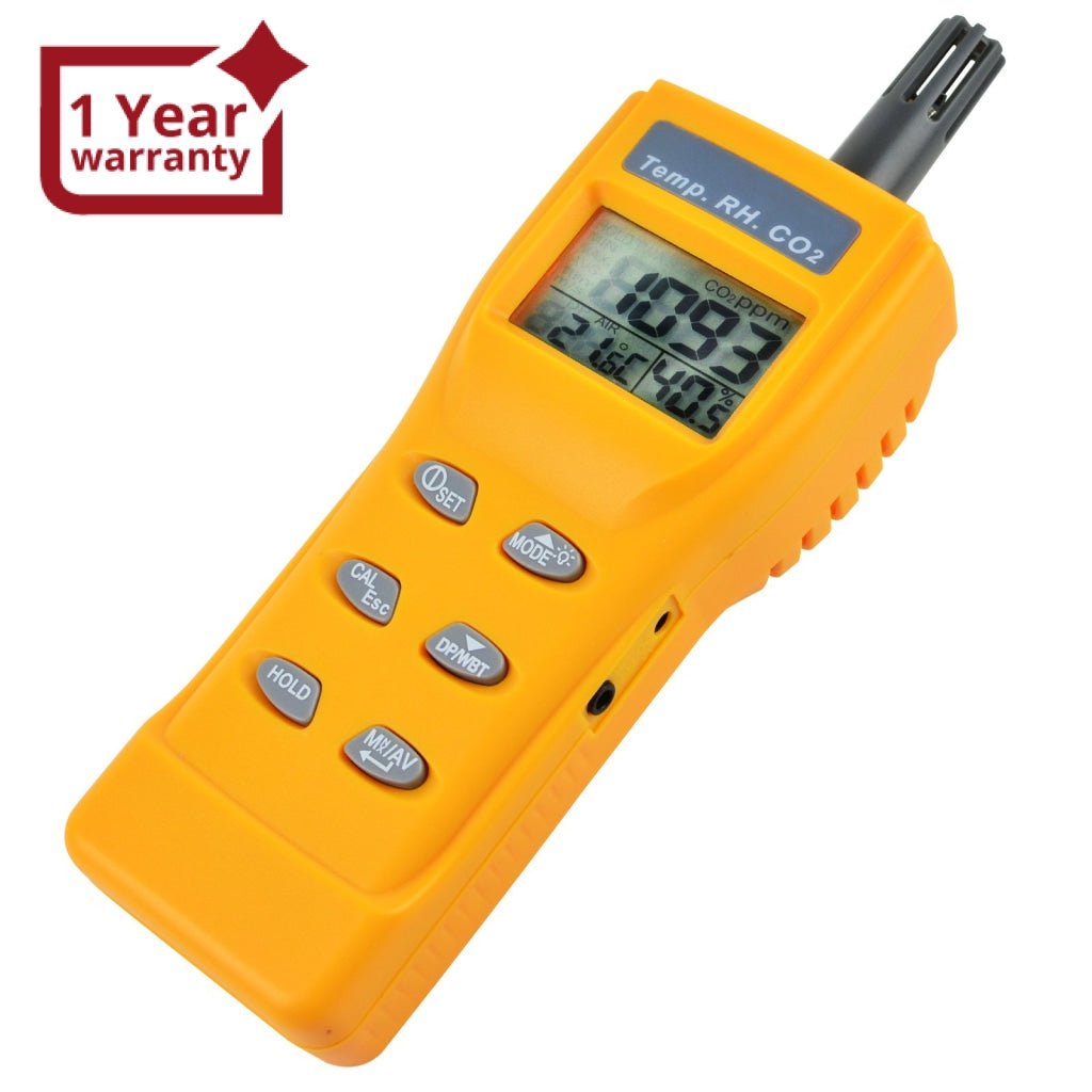 ILAQ-57 Digital CO2 Carbon Dioxide Temperature RH Humidity DP WB NDIR Sensor Indoor Air Quality 9999ppm USB Monitor Logger - Instrulife