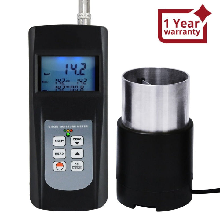 ILMM-868GG Digital 0~50% Grain Moisture Meter Tester Handheld with Case LED Indicator Checker Cup Sensor for 36 Species Seed Rice Coffee Soya Bean Wheat Corn Hygrometer Humidity - Instrulife