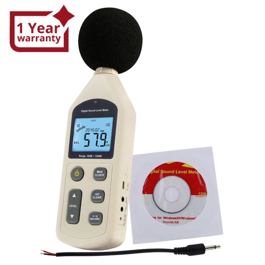 ILSM-270 Digital Audio Decibel Meter Sound Level Tester Noise Level Volume Measuring Instrument 30~130dBA Monitor 4700 Data Storage Self-Calibrated A / C Frequency Weighting Tool - Instrulife