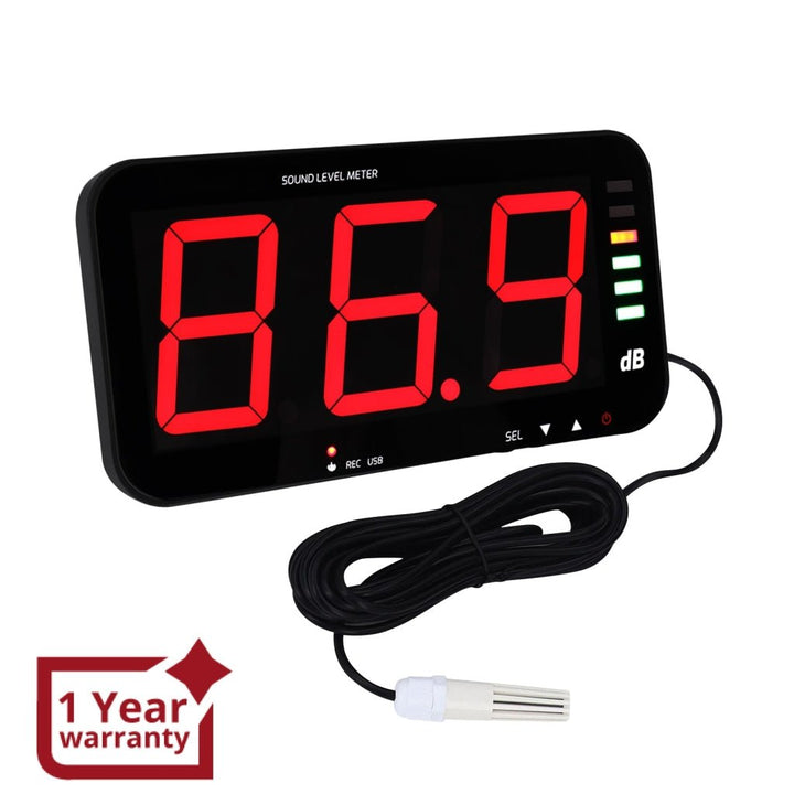 ILSM-389 Wall Hanging Sound Level Meter 13" HD Screen Decibel Meter with Data Logger Function Audio and Visual Alarm - Instrulife