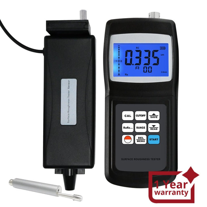 ILSR-6200 Digital Surface Roughness Tester Meter Gauge Profilometer w/ Separate Sensor, LCD Display Data Memory 10um Ra Rq Rz Rt 4 Parameters - Instrulife