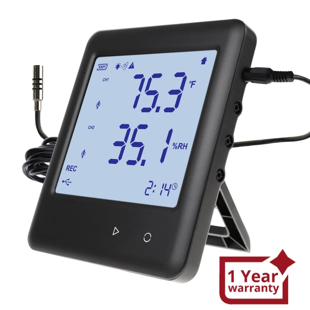 ILTH-352 Data Logger Thermo-hygrometer Thermometer Temperature and Humidity Datalogging Measurement 25,920 Groups of Reading High Low Alarm with PC Software and Calendar Display - Instrulife