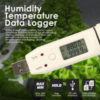 ILDA-1365 Pentype USB Flash Disk Thermometer with Data Recorder Digital Temperature and Humidity Datalogger for Research - Instrulife