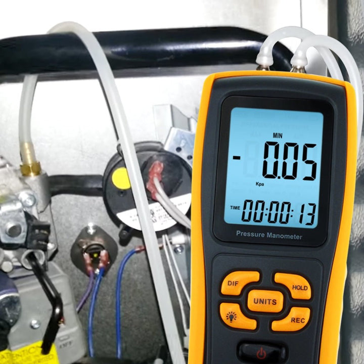ILMA-819 Digital Manometer with USB Interface, Differential Pressure Gauge, Air Pressure Testing Instrument Tester, 11 Measurement Units - Instrulife
