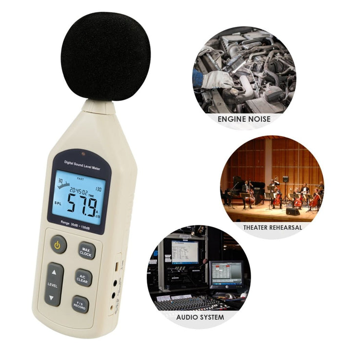 ILSM-270 Digital Audio Decibel Meter Sound Level Tester Noise Level Volume Measuring Instrument 30~130dBA Monitor 4700 Data Storage Self-Calibrated A / C Frequency Weighting Tool - Instrulife