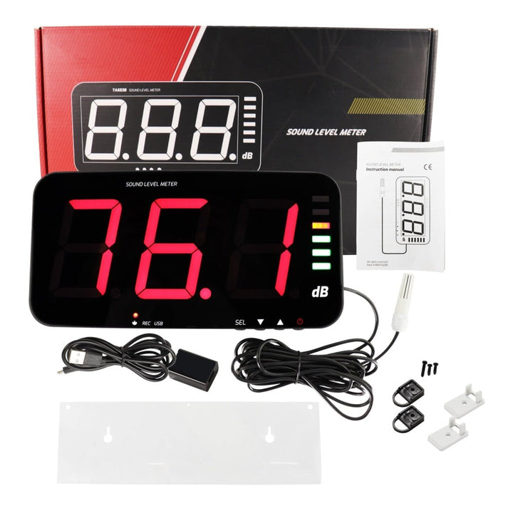 ILSM-389 Wall Hanging Sound Level Meter 13" HD Screen Decibel Meter with Data Logger Function Audio and Visual Alarm - Instrulife