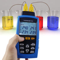 ILTH-747 Digital 4-Channel K /J/ T / E/ R / S/ N Type Thermocouple Thermometer Datalogger 16,800 Data Logging T1/T2, T3/T4 Input Terminal Data Logger - Instrulife
