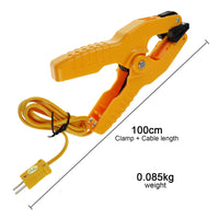 K-Type Thermocouple Temperature Clamp Lead Probe Pipe Clamp for Thermometer Multimeter Temp Measurement - Instrulife