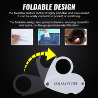ILGE-7301 Chelsea Filter Mini Gemstone Tool 21mm Lens Diameter with Glass Filter Foldable Design Heavy Duty - Instrulife
