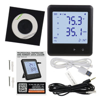 ILTH-352 Data Logger Thermo-hygrometer Thermometer Temperature and Humidity Datalogging Measurement 25,920 Groups of Reading High Low Alarm with PC Software and Calendar Display - Instrulife