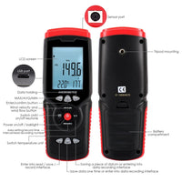 ILAN-273 Professional Anemometer Datalogger Wind Speed Velocity Meter Air Flow CFM CMM Air Volume Wind Direction Temperature Humidity Measurement Digital Tester Gauge with MAX / MIN / AVG Value, Data Hold, and Backlight - Instrulife
