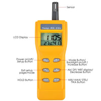 ILAQ-57 Digital CO2 Carbon Dioxide Temperature RH Humidity DP WB NDIR Sensor Indoor Air Quality 9999ppm USB Monitor Logger - Instrulife