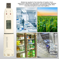 ILDA-1365 Pentype USB Flash Disk Thermometer with Data Recorder Digital Temperature and Humidity Datalogger for Research - Instrulife