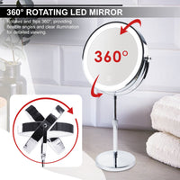 ILMU-534 Double Sided 1X/10X LED Light Vanity Mirror 9