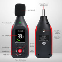 ILSM-442 Sound Level Meter Datalogger Decibel Noise Tester SPL Monitor with 31,000 Data Record Function, Visual Hi | Low Alarm A | C Weighted Colored Screen Display for Home, Classroom, Traffic Noise Monitoring etc. - Instrulife