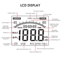 ILSM-270 Digital Audio Decibel Meter Sound Level Tester Noise Level Volume Measuring Instrument 30~130dBA Monitor 4700 Data Storage Self-Calibrated A / C Frequency Weighting Tool - Instrulife