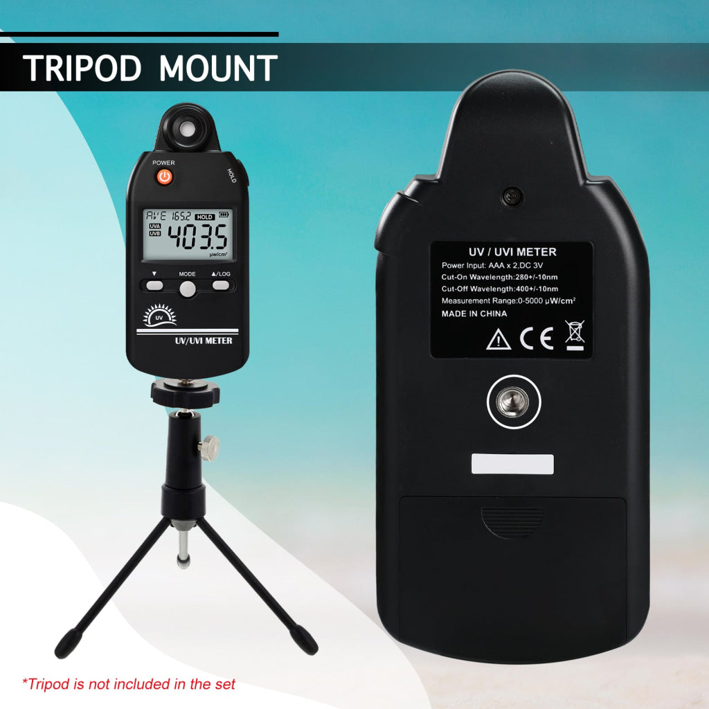 ILLX-529 Digital Ultraviolet Detector UV UVI Tester Light Meter Irradiance Intensity Monitor 100 Data Record for Reptile Husbandry, Phototherapy, Indoor Tanning Personal and Professional Usage - Instrulife