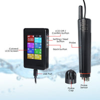 ILWQ-525 WiFi Smart pH Meter 8-in-1, Multi-Parameter Water Quality Tester for pH / TDS / EC / Salinity / ORP / Temperature for Aquarium, Hydroponics, Pool - Instrulife