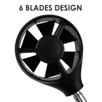 ILAN-273 Professional Anemometer Datalogger Wind Speed Velocity Meter Air Flow CFM CMM Air Volume Wind Direction Temperature Humidity Measurement Digital Tester Gauge with MAX / MIN / AVG Value, Data Hold, and Backlight - Instrulife