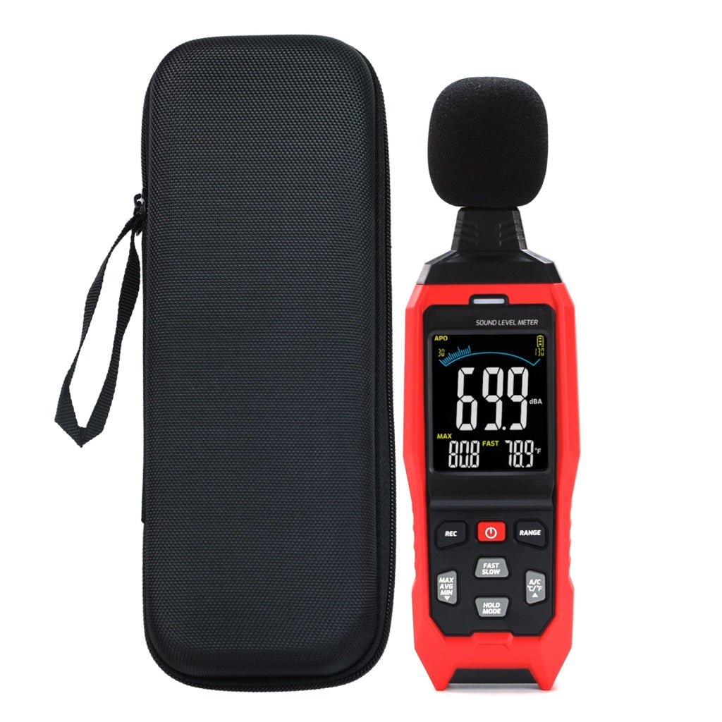 ILSM-390 Decibel Meter with Data Logging function and A / C / Z Weighted Sound Meter Portable SPL Meter MAX/MIN/AVG, Data Hold Use for Home, Factory, Noisy Neighbor - Instrulife