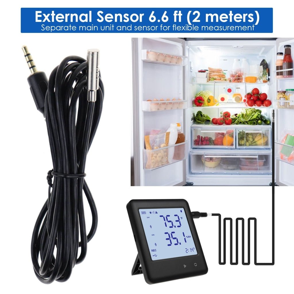 ILTH-352 Data Logger Thermo-hygrometer Thermometer Temperature and Humidity Datalogging Measurement 25,920 Groups of Reading High Low Alarm with PC Software and Calendar Display - Instrulife