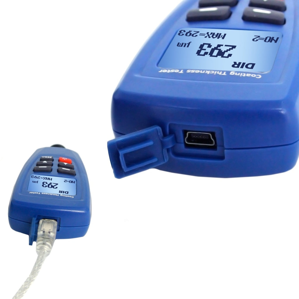 ILTM-746 Digital CEM Paint Coating Thickness Meter Gauge 1250um (49.2mils) with USB & CD Software, F/ NF Probe Sensor, 400 Memory - Instrulife