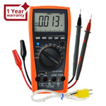 ILMU-873 Professional Digital Multimeter, Auto-& Manual-Ranging, 6000 counts, with K-Type Thermocouple/ AC DC Voltage/ DCA/ ACA/ Ohm/ Hz/ Continuity/ Frequency/ Capacitance/ Resistance/ F/C Thermometer - Instrulife