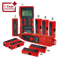 ILCT-714 Digital Cable Tester Tracker with 8 Remote Adaptor Wiremap RJ45 RJ11 BNC USB Multifunction Network Ethernet LAN Telephone Wire Cable Length Tester - Instrulife