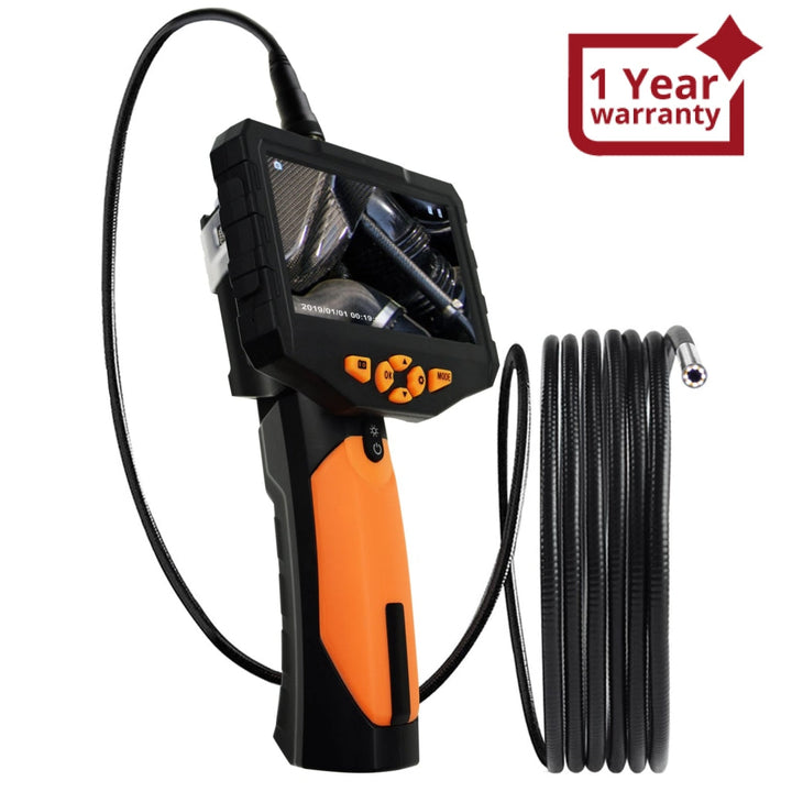 ILIC-933_5M Industrial Endoscope 5M Cable Borescope Video Inspection HD Camera 4.3" Color LCD Monitor 7.6mm with 16GB SD Card & 1W CREE LED - Instrulife