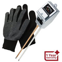 ILSO-256_glove Soil pH, Moisture & Light Meter 3 Way Tester Kit (Silver or Green with FREE Gloves), Gardening Acidity Probe Test Tool Plants Watering Quality Monitoring Checker for Garden Farm Lawn Household Indoor Outdoor - Instrulife