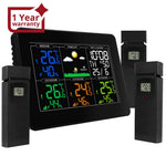 ILWS-289 Digital Wireless Weather Station Indoor Outdoor Thermometer Hygrometer with Alarm Clock, Color Large Display Temperature Monitor with Calendar and Backlight - Instrulife