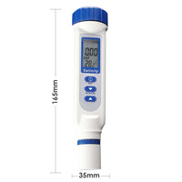 ILWQ-49_SOL Pen Type Salinity & Temperature Meter ATC NaCl w/ Calibration Solution Set, Salt Water Quality Tester 70.0ppt for Saltwater Aquarium Hydroponics Food Pond Digital Measurement Tool - Instrulife