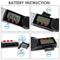ILAF-323 Digital Angle Finder Ruler Zeroing and Locking Function Precision Tool 11-Inch / 300mm Stainless Steel 2-in-1 Angle Measuring Protractor - Instrulife