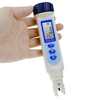 ILWQ-50_SOL Pen Type Salinity & Temperature Meter ATC w/ Calibration Solution Set ppm / ppt / % / S.G. 4 Units, Salt NaCl Water Quality Tester for Saltwater Aquarium Pond Hydroponics Food Test - Instrulife