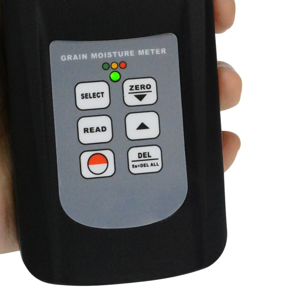 ILMM-868GG Digital 0~50% Grain Moisture Meter Tester Handheld with Case LED Indicator Checker Cup Sensor for 36 Species Seed Rice Coffee Soya Bean Wheat Corn Hygrometer Humidity - Instrulife