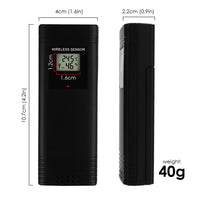 ILWS-288 Digital Wireless Weather Station Indoor Outdoor Temperature and Humidity Measure Hygrometer 3 Sensor, °C/°F Black LED Light Display, Alarm Clock Function - Instrulife