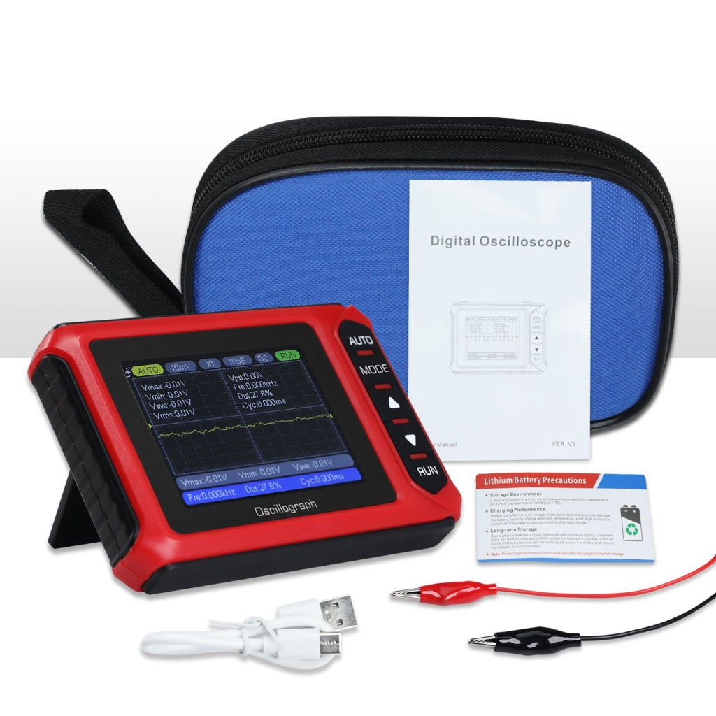 ILMU-498 Portable Handheld Digital Oscilloscope Voltage, Frequency, Rise Time, Duty Cycle for Professional and DIY Analysis - Instrulife
