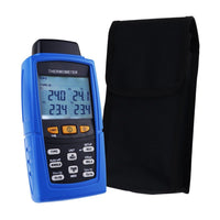 ILTH-747 Digital 4-Channel K /J/ T / E/ R / S/ N Type Thermocouple Thermometer Datalogger 16,800 Data Logging T1/T2, T3/T4 Input Terminal Data Logger - Instrulife