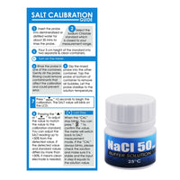 ILWQ-50_SOL Pen Type Salinity & Temperature Meter ATC w/ Calibration Solution Set ppm / ppt / % / S.G. 4 Units, Salt NaCl Water Quality Tester for Saltwater Aquarium Pond Hydroponics Food Test - Instrulife