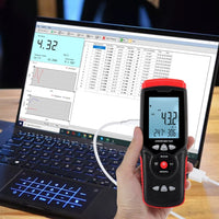 ILAN-273 Professional Anemometer Datalogger Wind Speed Velocity Meter Air Flow CFM CMM Air Volume Wind Direction Temperature Humidity Measurement Digital Tester Gauge with MAX / MIN / AVG Value, Data Hold, and Backlight - Instrulife