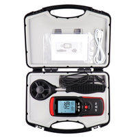 ILAN-273 Professional Anemometer Datalogger Wind Speed Velocity Meter Air Flow CFM CMM Air Volume Wind Direction Temperature Humidity Measurement Digital Tester Gauge with MAX / MIN / AVG Value, Data Hold, and Backlight - Instrulife