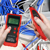 ILCT-714 Digital Cable Tester Tracker with 8 Remote Adaptor Wiremap RJ45 RJ11 BNC USB Multifunction Network Ethernet LAN Telephone Wire Cable Length Tester - Instrulife
