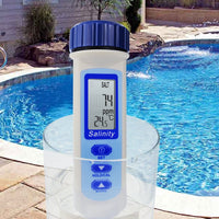ILWQ-50_SOL Pen Type Salinity & Temperature Meter ATC w/ Calibration Solution Set ppm / ppt / % / S.G. 4 Units, Salt NaCl Water Quality Tester for Saltwater Aquarium Pond Hydroponics Food Test - Instrulife