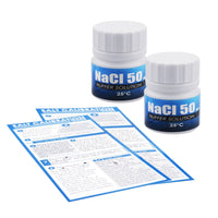 ILOP-NACL-2 20mL Salinity Meter NaCl 50 ppt Calibration Buffer Solution for Saltmeter Salt Seawater Tester Monitor Standard (Set of 2 Bottles) - Instrulife