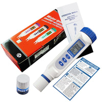 ILWQ-49_SOL Pen Type Salinity & Temperature Meter ATC NaCl w/ Calibration Solution Set, Salt Water Quality Tester 70.0ppt for Saltwater Aquarium Hydroponics Food Pond Digital Measurement Tool - Instrulife