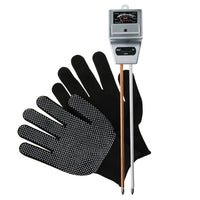 ILSO-256_glove Soil pH, Moisture & Light Meter 3 Way Tester Kit (Silver or Green with FREE Gloves), Gardening Acidity Probe Test Tool Plants Watering Quality Monitoring Checker for Garden Farm Lawn Household Indoor Outdoor - Instrulife