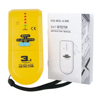 ILSM-13 3 in 1 Stud / Metal / AC Wire Detector, Handheld Wall Wood Metallic Pipe Voltage Live Scanner Finder Tracker w/ Spotlight & Groove Buzzer, for Hole Drilling Nailing Nail Construction Installation - Instrulife