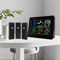ILWS-289 Digital Wireless Weather Station Indoor Outdoor Thermometer Hygrometer with Alarm Clock, Color Large Display Temperature Monitor with Calendar and Backlight - Instrulife