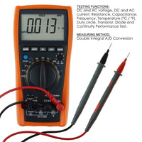 ILMU-873 Professional Digital Multimeter, Auto-& Manual-Ranging, 6000 counts, with K-Type Thermocouple/ AC DC Voltage/ DCA/ ACA/ Ohm/ Hz/ Continuity/ Frequency/ Capacitance/ Resistance/ F/C Thermometer - Instrulife